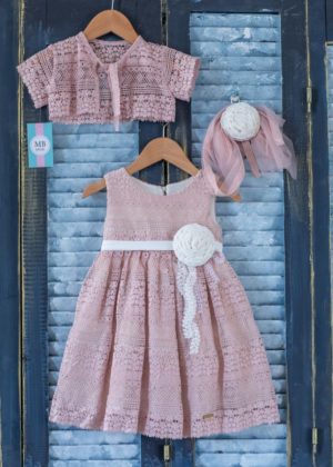 Βαπτιστικό Φορεματάκι για κορίτσι Ροζ Κ28Π Mak Baby, mak-k28p