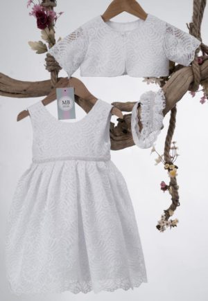 Βαπτιστικό Φόρεμα για κορίτσι Λευκό Κ143 Mak Baby, mak-k143
