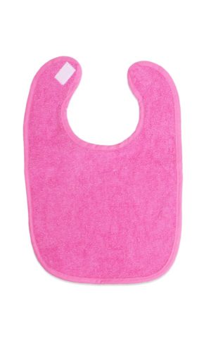 Σαλιάρα Μεγάλη Δίχρωμη Ροζ Βαμβακερή 100% - Pretty Baby, pb-3670-roz