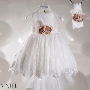 Βαπτιστικό Φορεματάκι για κορίτσι Ιβουάρ CLS6311, Vinteli, vn-24-CLS6311