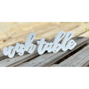 Ξύλινο Wish Table Λευκό (2 λέξεις) | Η4, rin-h4
