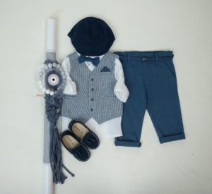 Βαπτιστικό Κοστουμάκι για Αγόρι Elvis Μπλε 9922, Bambolino, bmb-9922