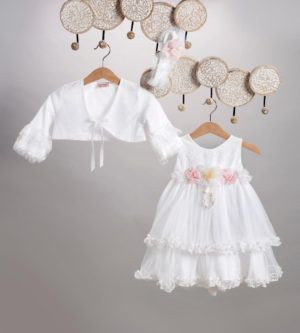 Βαπτιστικό Φόρεμα για Κορίτσι Λευκό 2820-1, New Life, nl-2820-1