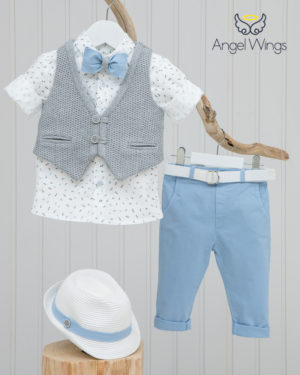Βαπτιστικό κοστουμάκι για αγόρι 091, Angel Wings, aw-091