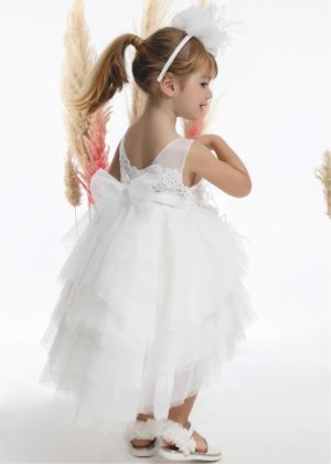 Βαπτιστικό φορεματάκι για κορίτσι Λευκό Κ4527Φ, Mi Chiamo, mc22-K4527F