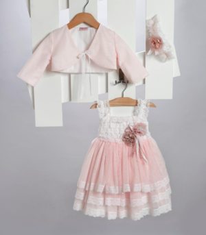 Βαπτιστικό Φορεματάκι για Κορίτσι Ροζ 2718-4, New Life, nl-2718-4