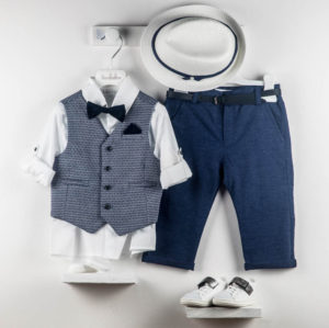 Βαπτιστικό κοστουμάκι για αγόρι Tristan Μπλε 9790, Bambolino, bmb-9790