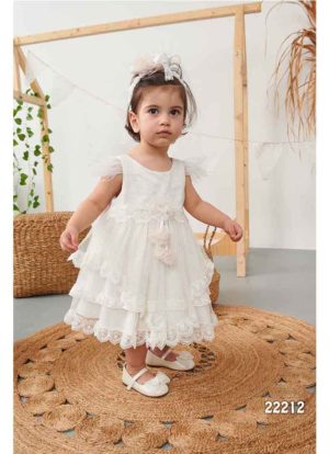 Βαπτιστικό Φορεματάκι Λευκό για κορίτσι 22212, Bonito, bon-22212