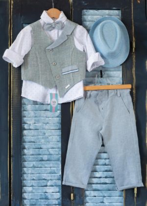 Βαπτιστικό κοστουμάκι για αγόρι Σιέλ ΑΕ60 Mak Baby, mak-ae60