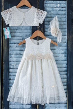 Βαπτιστικό φορεματάκι για κορίτσι Λευκό Κ77 Mak Baby, mak-k77