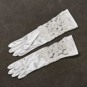 Νυφικά Γάντια με Δαντέλα Λευκά 1264-14, nv-02.03000.0033