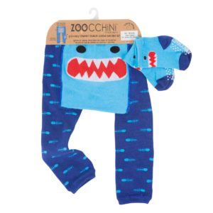 Grip+Easy Crawler Pants & Socks Set – Sherman the Shark - Zoocchini, bws-ZOO12501