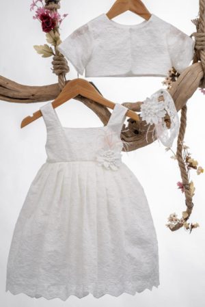Βαπτιστικό Φόρεμα για κορίτσι Λευκό Κ142 Mak Baby, mak-k142