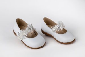Χειροποίητο Βαπτιστικό Παπουτσάκι για Κορίτσι Περπατήματος Λευκό Κ369Α, Everkid, ever-s23-K369A