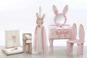 Σετ Βάπτισης για κορίτσι Pink Bunny Boudoir ΣΚΒ-2100, Bellissimo, bls-21-skb-2100