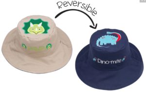 Καπέλο Διπλής Όψης UPF 50+ – Δεινόσαυρος (Cotton) - FlapJackKids, bws-LUV0136