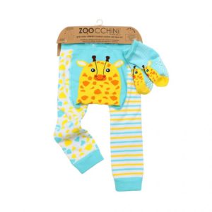Grip+Easy Crawler Pants & Socks Set – Giraffe - Zoocchini, bws-ZOO12516