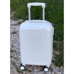 Βαλίτσα Trolley 18 Off White Γυαλιστερή (52x32x20cm) | ΒΑΛ37, rin-bal37