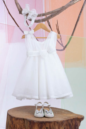 Βαπτιστικό Φορεματάκι για κορίτσι Εκρού Stacy 1335, Bambolino, bmb-1335