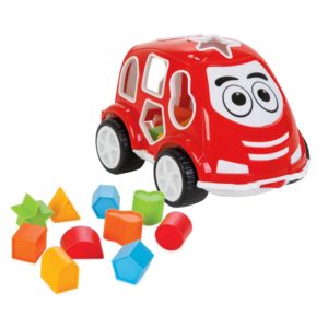 Εκπαιδευτικό Παιχνίδι Ταξινόμησης Αυτοκινητάκι 03187 Smart Shape Sorter Car Red 12m+ 8693461001147 - Pilsan, moni-107644