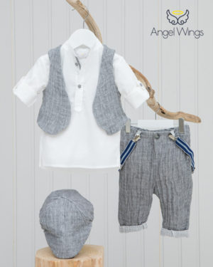 Βαπτιστικό κοστουμάκι για αγόρι 023, Angel Wings, aw-023