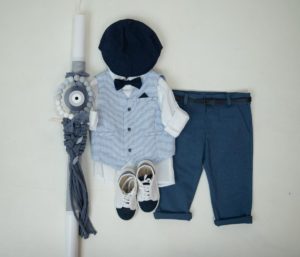 Βαπτιστικό Κοστουμάκι για Αγόρι Mick Σιέλ-Μπλε 9923, Bambolino, bmb-9923