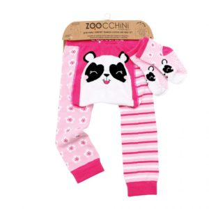 Grip+Easy Crawler Pants & Socks Set – Panda - Zoocchini, bws-ZOO12518