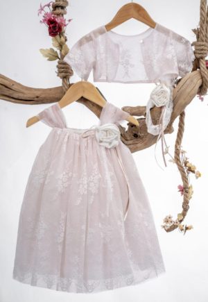 Βαπτιστικό Φόρεμα για κορίτσι Ροζ Κ145 Mak Baby, mak-k145