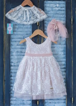 Βαπτιστικό φορεματάκι για κορίτσι Ροζ Κ56Π Mak Baby, mak-k56p