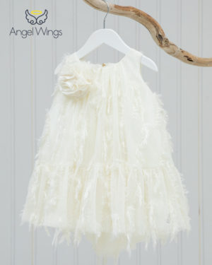 Βαπτιστικό φορεματάκι για κορίτσι Delphine, Angel Wings, aw-20-146-ivory