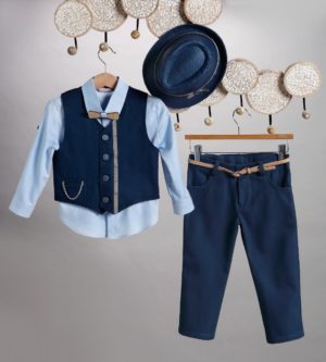 Βαπτιστικό Κοστουμάκι για Αγόρι Μπλε-Σιέλ 2813-3, New Life, nl-2813-3