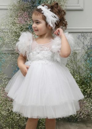 Βαπτιστικό Φορεματάκι για Κορίτσι Λευκό Κ4565Φ, Mi Chiamo, mc23-K4565F
