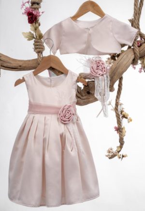 Βαπτιστικό Φόρεμα για κορίτσι Ροζ Κ120 Mak Baby, mak-k120