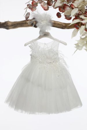 Βαπτιστικό Φορεματάκι για Κορίτσι Ιβουάρ Κ4584Ι, Mi Chiamo, mc-24-K4584I