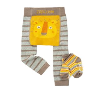 Grip+Easy Crawler Pants & Socks Set – Leo the Lion - Zoocchini, bws-ZOO12511