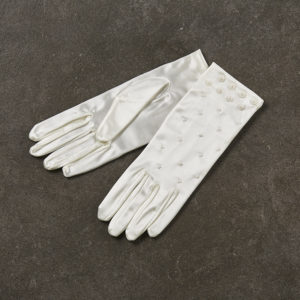 Νυφικά Γάντια Κοντά με Χάντρες Εκρού 2116-9, nv23-02-02500-006-ekrou
