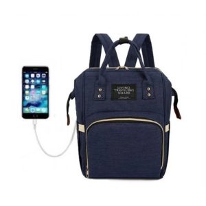 Τσάντα Πλάτης Μωρού Μπλε με USB LTS B-73 Fiko, fk-B-73