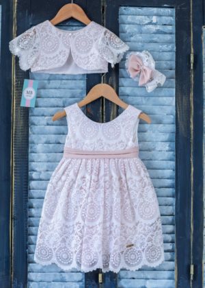 Βαπτιστικό φορεματάκι για κορίτσι Ροζ Κ76Π Mak Baby, mak-k76p