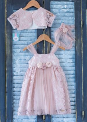 Βαπτιστικό φορεματάκι για κορίτσι Ροζ Κ46Π Mak Baby, mak-k46p