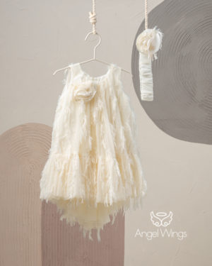 Βαπτιστικό Φορεματάκι για Κορίτσι Delfin, 146 Angel Wings, aw-146