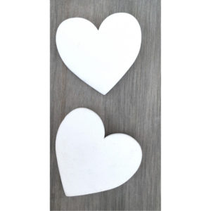 Ξύλινες Καρδιές Λευκές (6 x 6 cm) συσκευασία 50τμχ | ΞΚ12, rin-xk2