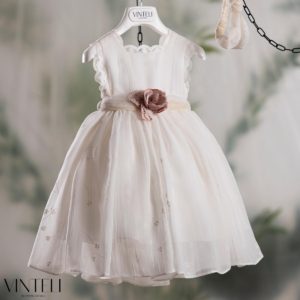 Βαπτιστικό Φορεματάκι για κορίτσι Εκρού PRM6330, Vinteli, vn-24-PRM6330