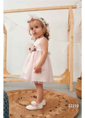 Βαπτιστικό Φορεματάκι Ροζ Δαντέλα για κορίτσι 22210, Bonito, bon-22210