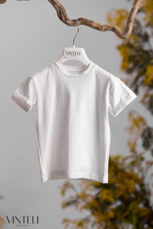 Βαπτιστικό Κοντομάνικο T-shirt για αγόρι Λευκό 5225, Vinteli, vn-5225