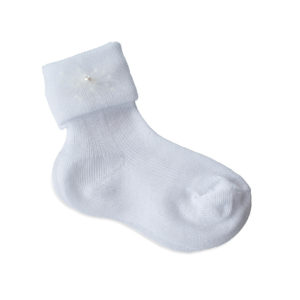 Babywalker Βαπτιστικό Καλτσάκι για Κορίτσι Λευκό 9003, bwalker-sock/9003-lefko