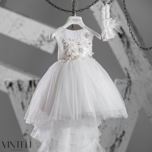 Βαπτιστικό Φορεματάκι για κορίτσι Ιβουάρ EXC6304, Vinteli, vn-24-EXC6304