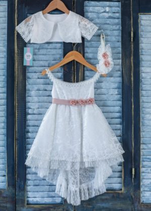 Βαπτιστικό Φορεματάκι για κορίτσι Λευκό Κ113 Mak Baby, mak-k113