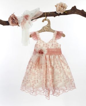 Βαπτιστικό φορεματάκι για κορίτσι Λευκό-Σάπιο Μήλο Φ-582, Lollipop, bls-22-f-582