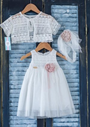 Βαπτιστικό Φορεματάκι Ιβουάρ για Κορίτσι Κ27Ε Mak Baby, mak-k27e