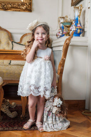 Βαπτιστικό φορεματάκι για κορίτσι Ιβουάρ Ermioni 9135, Bambolino, bmb-9135